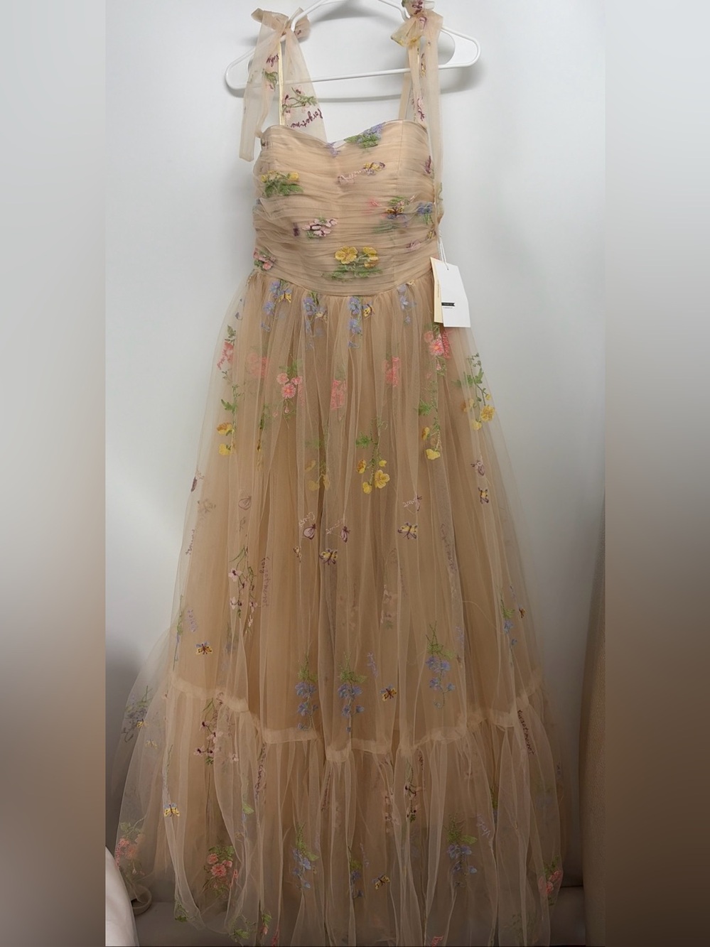 Ts Couture Embroidered Tulle Butterflies Forget Me Not Dress Gown